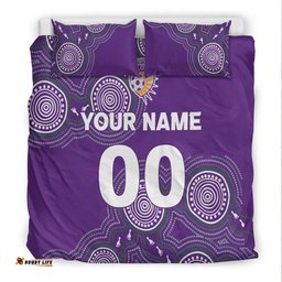 Custom Personalised Perth Glory Bedding Set - Indigenous Dot Painting Art -