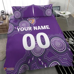 Custom Personalised Perth Glory Bedding Set - Indigenous Dot Painting Art -