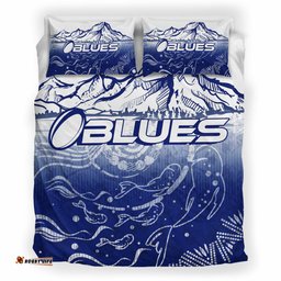 Blues Rugby Bedding Set - Custom Blues Rugby Mountain Style Bedding Set