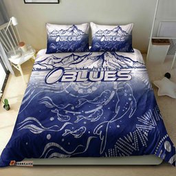 Blues Rugby Bedding Set - Custom Blues Rugby Mountain Style Bedding Set
