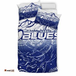 Blues Rugby Bedding Set - Custom Blues Rugby Mountain Style Bedding Set