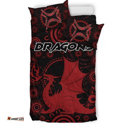 St. George Rugby Bedding Set - Custom Indigenous Dragons Bedding Set RLT13