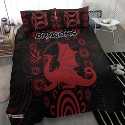 St. George Rugby Bedding Set - Custom Indigenous Dragons Bedding Set RLT13