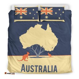 Bedding Sets - Australia Map Bed Kangaroo Aus Flag Sets