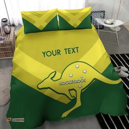 Custom Australia Field Hockey Bedding Set Go Champions Hockeyroos National Color