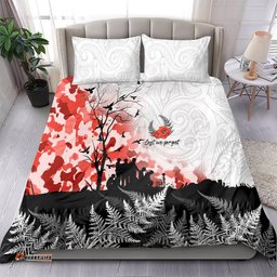 Kei Wareware Tatou New Zealand ANZAC Day Bedding Set Lest We Forget