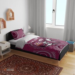 Custom NRL Sea Eagles NAIDOC Week Bedding Set Keep The Fire Burning Indigenous Art
