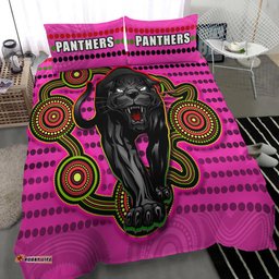 Panthers Indigenous Bedding Set Version Pink Alternate