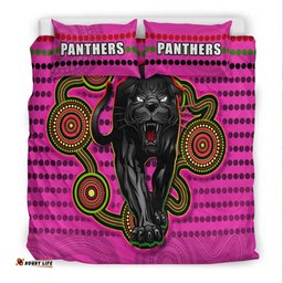 Panthers Indigenous Bedding Set Version Pink Alternate