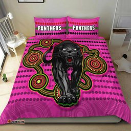 Panthers Indigenous Bedding Set Version Pink Alternate