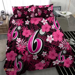 Australian Sixers Cricket Bedding Set Baeuty Pacific Hibiscus and Polynesian Pattern