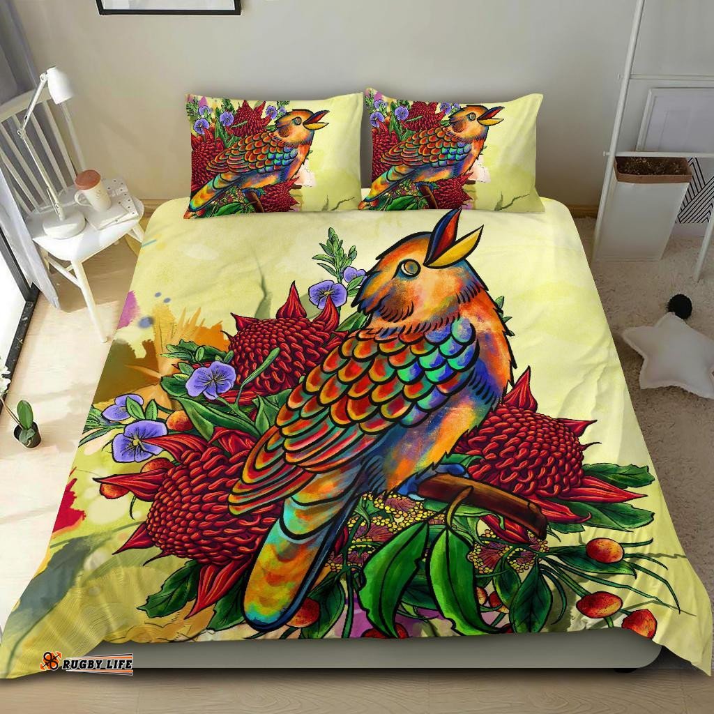 Bedding Set - Australia Kookaburra With Waratah