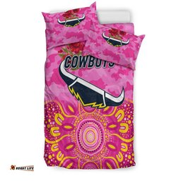 North Queensland Cowboys ANZAC 2022 Bedding Set Indigenous Vibes Pink
