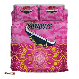 North Queensland Cowboys ANZAC 2022 Bedding Set Indigenous Vibes Pink