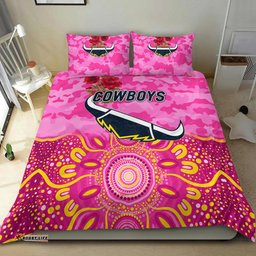 North Queensland Cowboys ANZAC 2022 Bedding Set Indigenous Vibes Pink