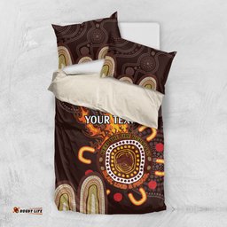 Personalised NAIDOC Week 2024 Bedding Set Aussie Map With Aboriginal