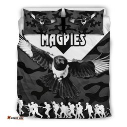 Western Suburbs Magpies Bedding Set Anzac Vibes - Black