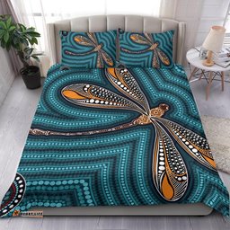 Aboriginal Bedding Set , Indigenous Dragonfly