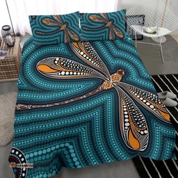 Aboriginal Bedding Set , Indigenous Dragonfly