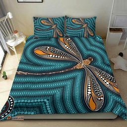Aboriginal Bedding Set , Indigenous Dragonfly