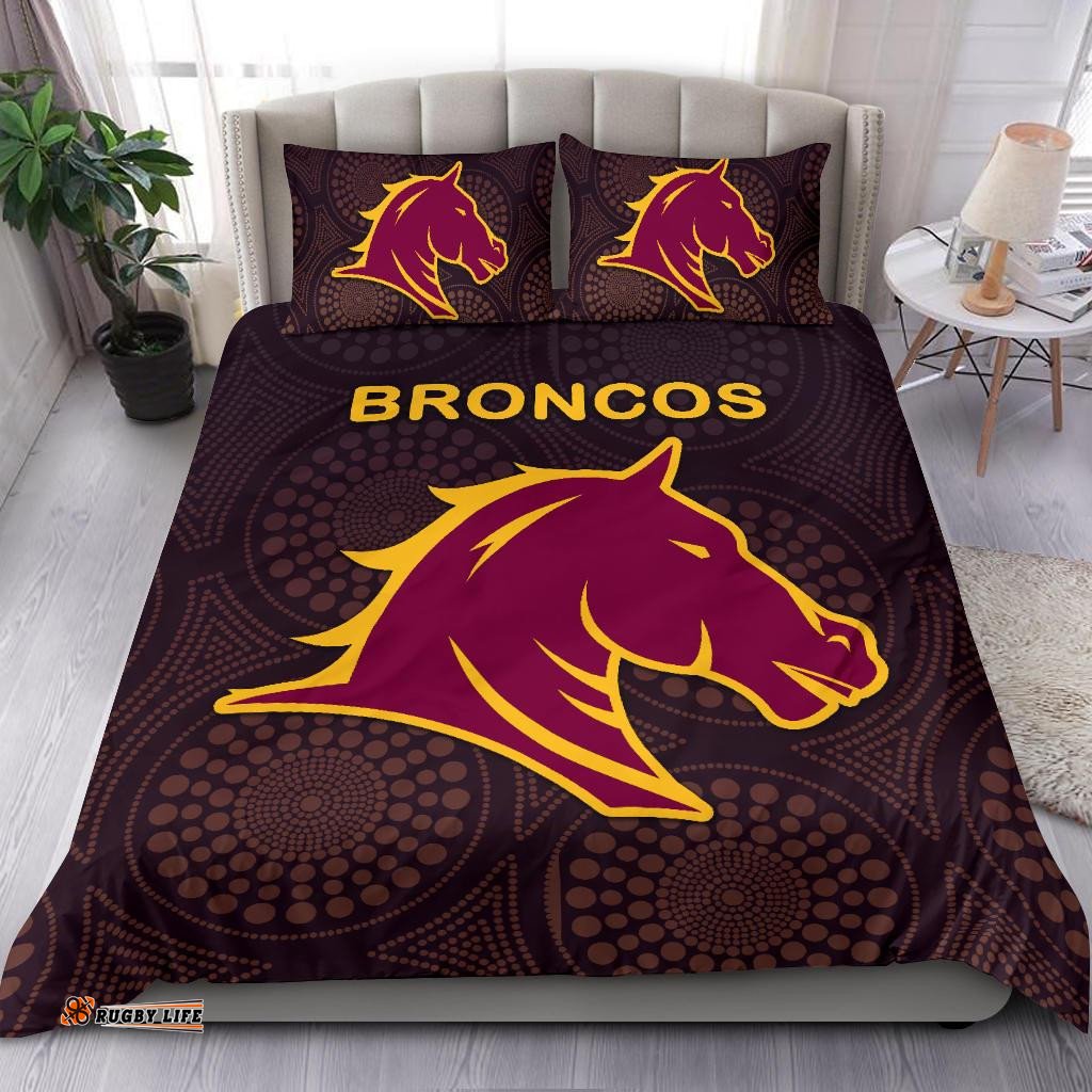 Brisbane Bedding Set Broncos Simple Indigenous