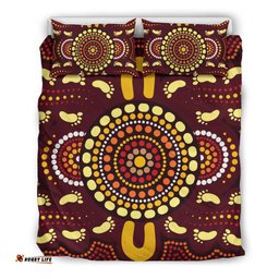 Aboriginal Bedding Set , Indigenous Circle Footprint