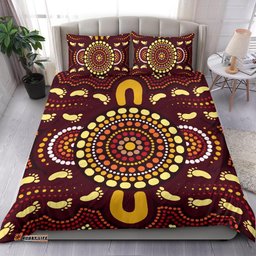 Aboriginal Bedding Set , Indigenous Circle Footprint