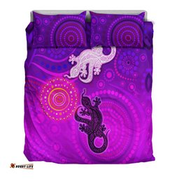 Aboriginal Art Lizards Bedding Set Indigenous Unique Vibes