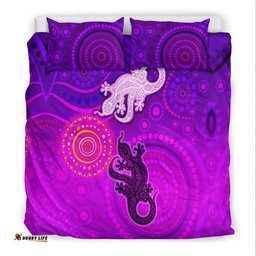 Aboriginal Art Lizards Bedding Set Indigenous Unique Vibes
