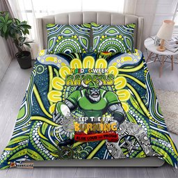Custom NAIDOC Week 2024 Raiders Bedding Set Mascot Rugby