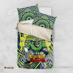 Custom NAIDOC Week 2024 Raiders Bedding Set Mascot Rugby