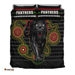 Panthers Indigenous Bedding Set Version Black Alternate