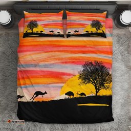 Bedding Sets - Kangaroo Bed Sunset Drawing Painting Sets