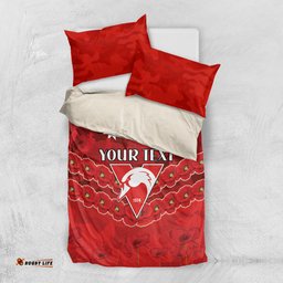 Custom Swans Football Bedding Set ANZAC Lest We Forget