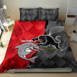 Panthers And Dolphins Bedding Set Sporty Version