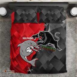 Panthers And Dolphins Bedding Set Sporty Version