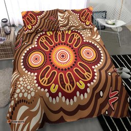 Australia Aboriginal Inspired Bedding Set - Aboriginal Connection Concept Artwork 09
