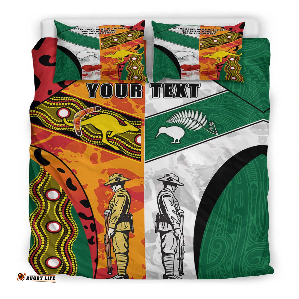 VibeHoodie Bedding Set - Custom Anzac Day Australia - New Zealand Mix Bedding Set