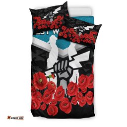 Port Adelaide Power Anzac Day Indigenous Art Bedding Set -