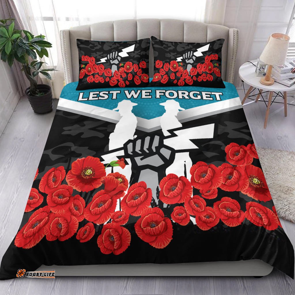 Port Adelaide Power Anzac Day Indigenous Art Bedding Set -