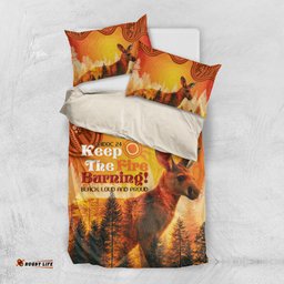 Australian Kangaroo Forests NAIDOC 2024 Bedding Set Aboriginal Art Style