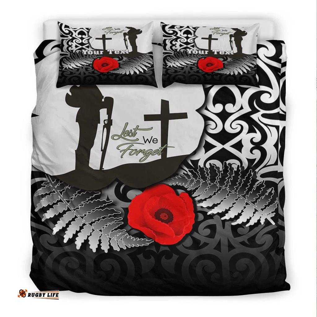 VibeHoodie Bedding Set - Custom Anzac Day Poppy Remembrance Bedding Set