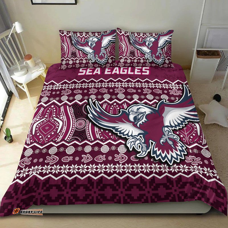 Manly Warringah Maroon Sea Eagles Christmas Vibe Bedding Set