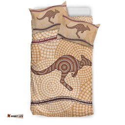 Aboriginal Bedding Sets, Kangaroo Dot Painting Circle Art