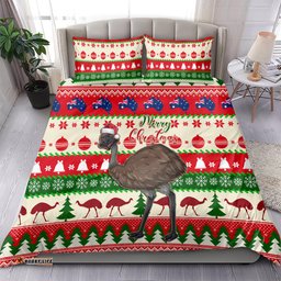 Australia Christmas Bedding Set Aussie Emu Santa Merry Xmas