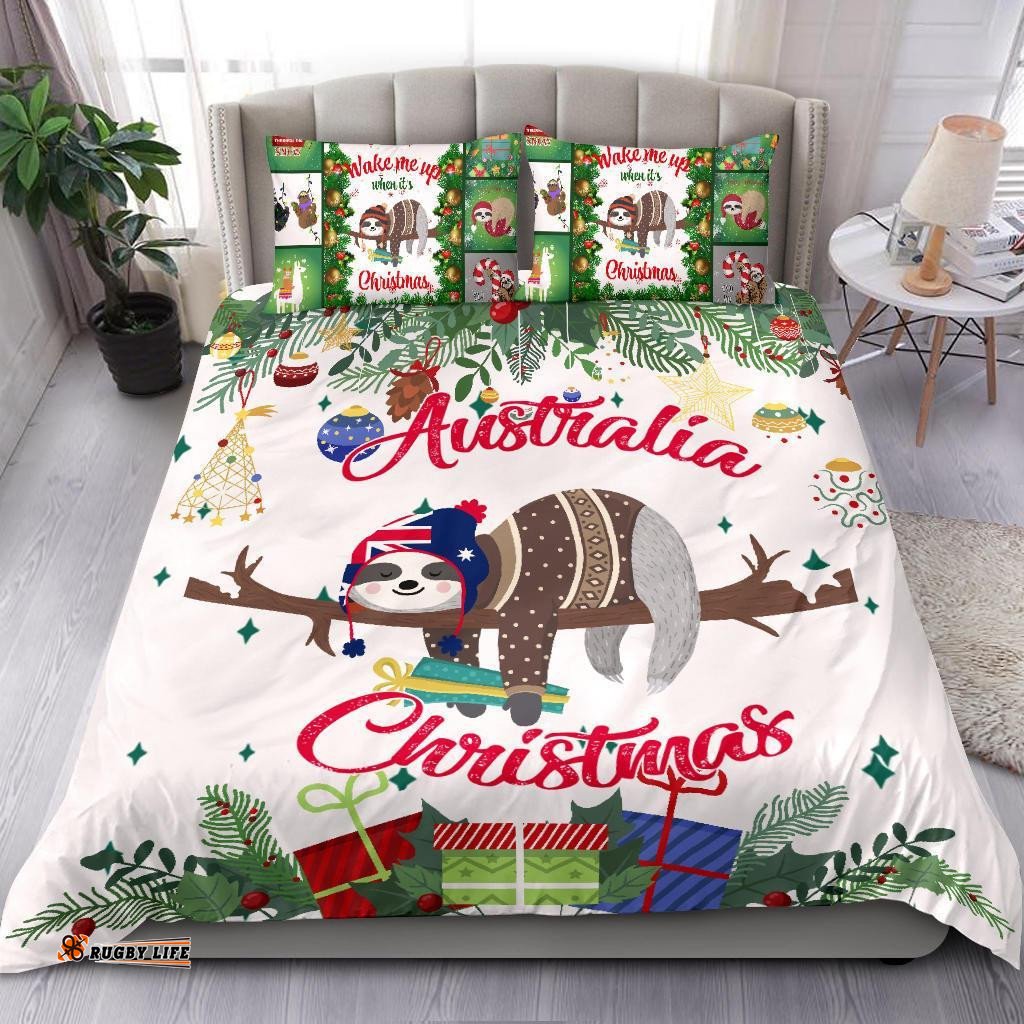 Australia Christmas Bedding Set White - Merry Christmas