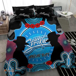 Adelaide Strikers ANZAC 2024 Bedding Set Lest We Forget Poppy Mix Camouflage