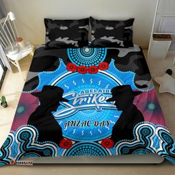 Adelaide Strikers ANZAC 2024 Bedding Set Lest We Forget Poppy Mix Camouflage