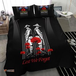 VibeHoodie Bedding Set - Custom Anzac Remembrance Day Lest We Forget Bedding Set