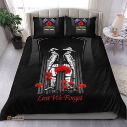 VibeHoodie Bedding Set - Custom Anzac Remembrance Day Lest We Forget Bedding Set
